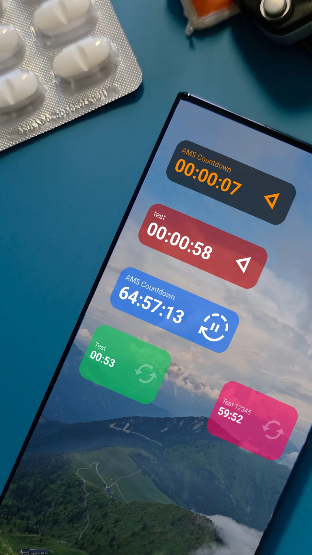 All My Seconds countdown widgets on Android home screen
